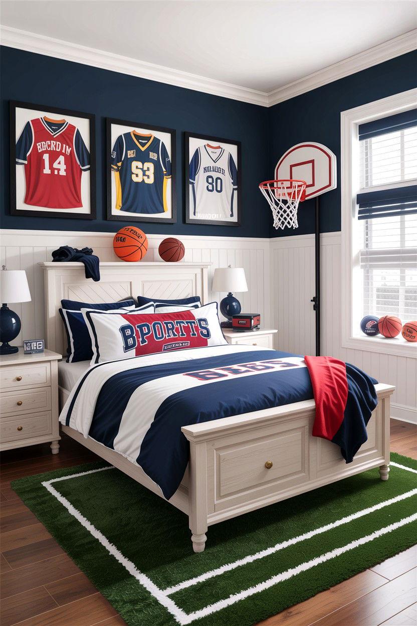 Sports Themed Bedroom - 30 boys bedroom ideas
