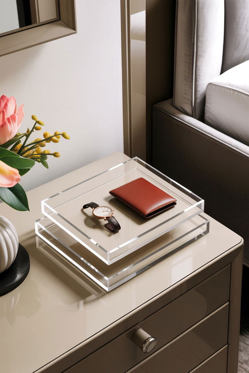 Stackable Acrylic Trays - 30 bedroom stackable furniture ideas