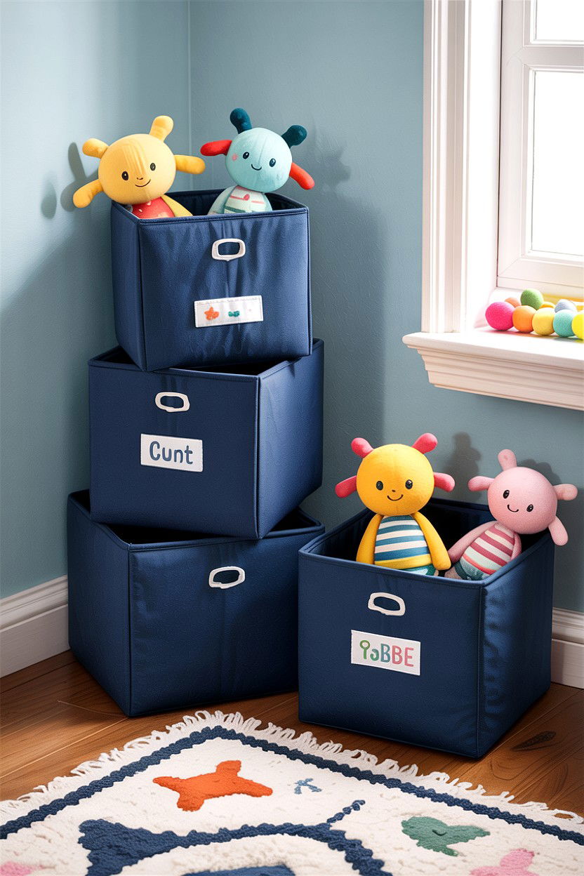 Stackable Fabric Cubes - 30 bedroom stackable furniture ideas