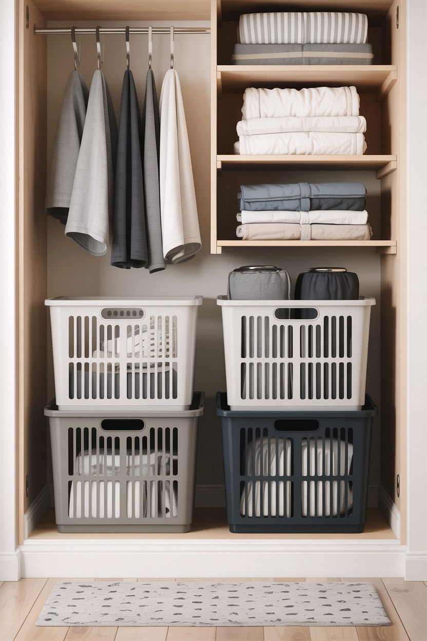 Stackable Laundry Crate - 30 bedroom laundry baskets