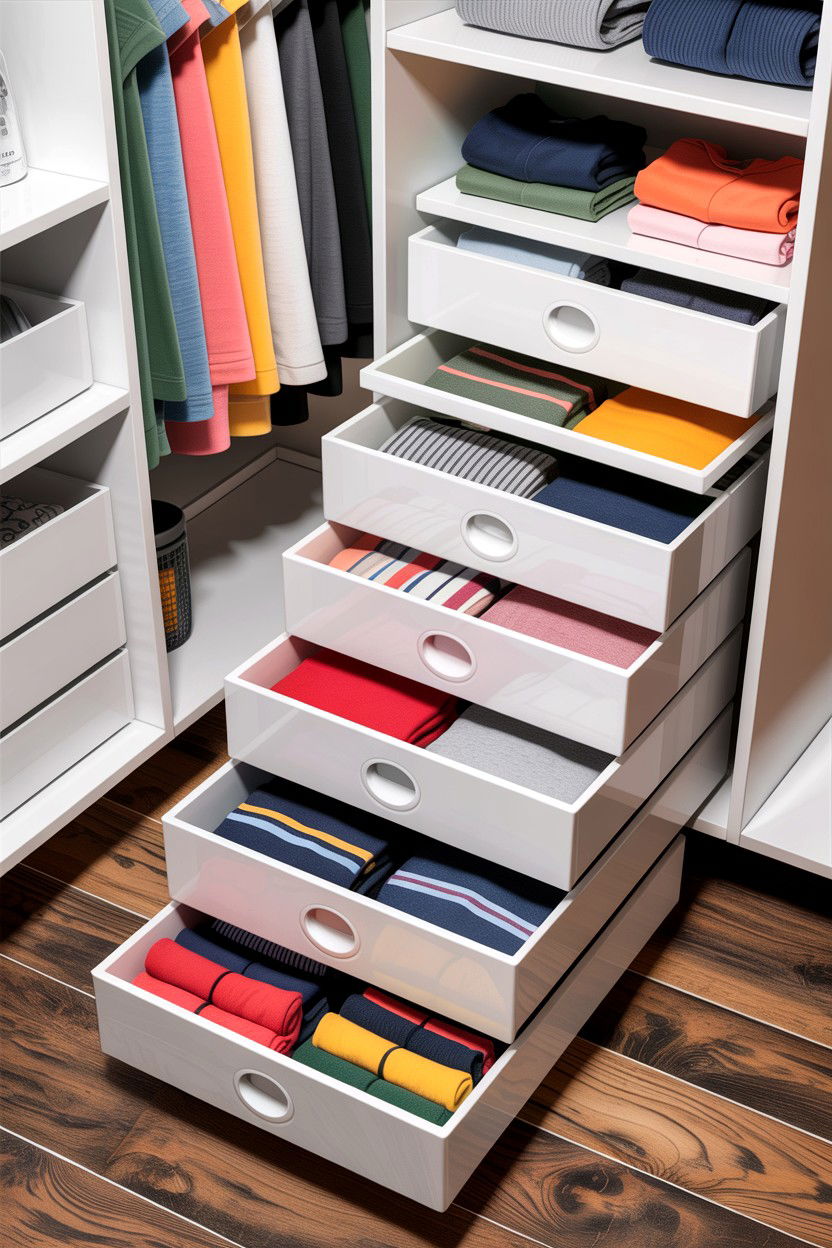 Stackable Plastic Drawers - 30 bedroom storage bins