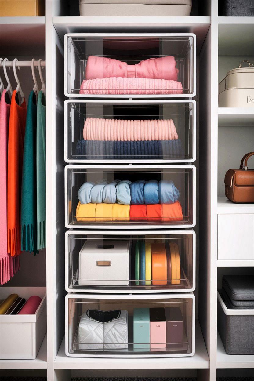 Stackable Plastic Drawers - 30 bedroom stackable furniture ideas