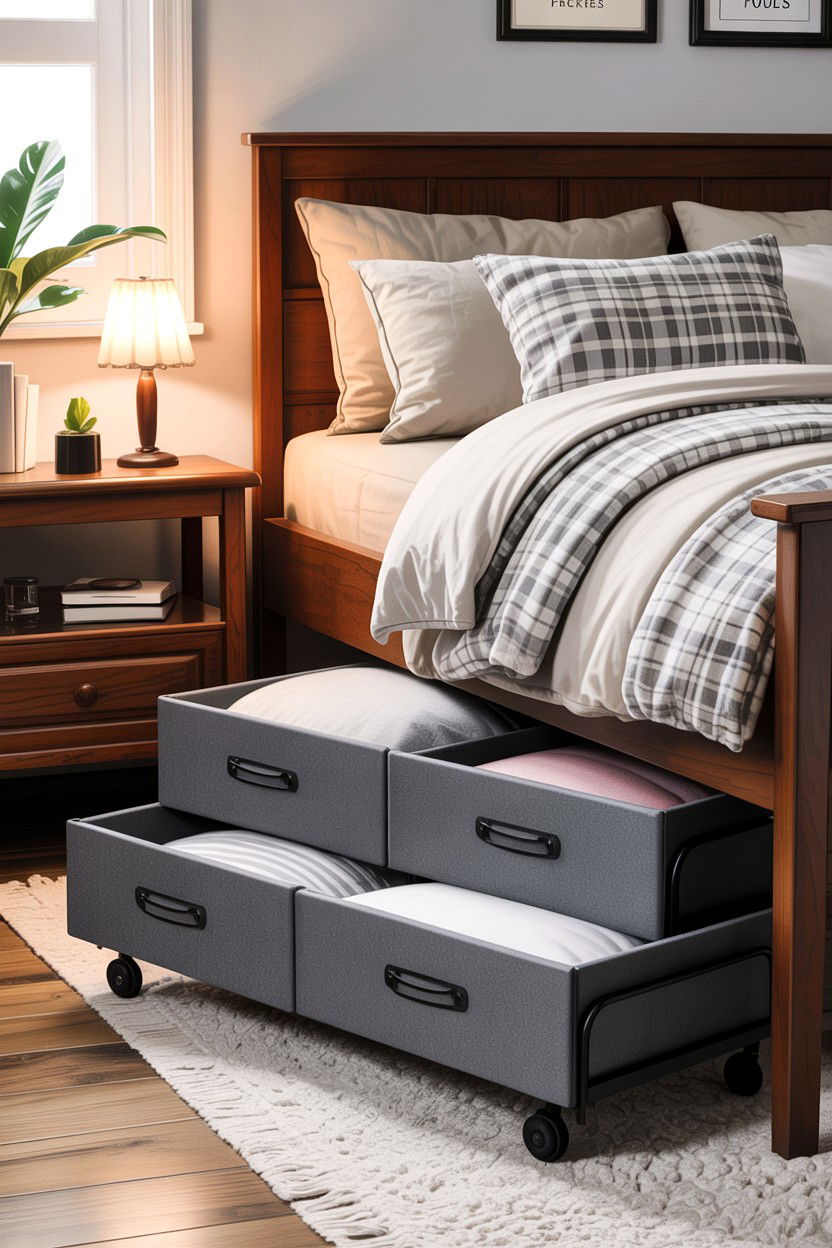 Stackable Underbed Drawers - 30 bedroom stackable furniture ideas