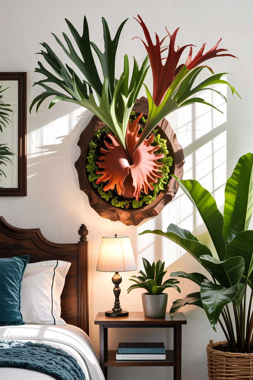 Staghorn Fern - 30 bedroom hanging plants