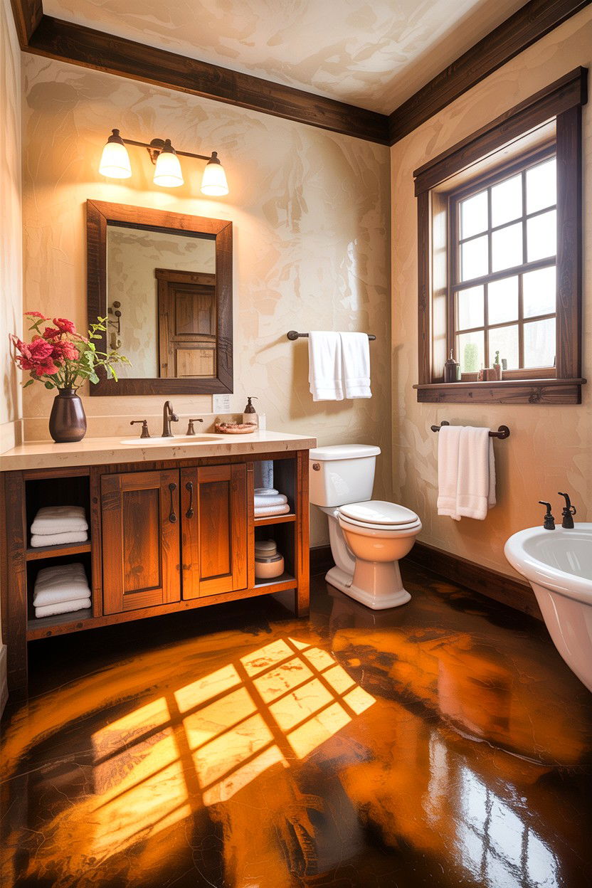 Stained Concrete Bathroom - 30 concrete bathroom ideas