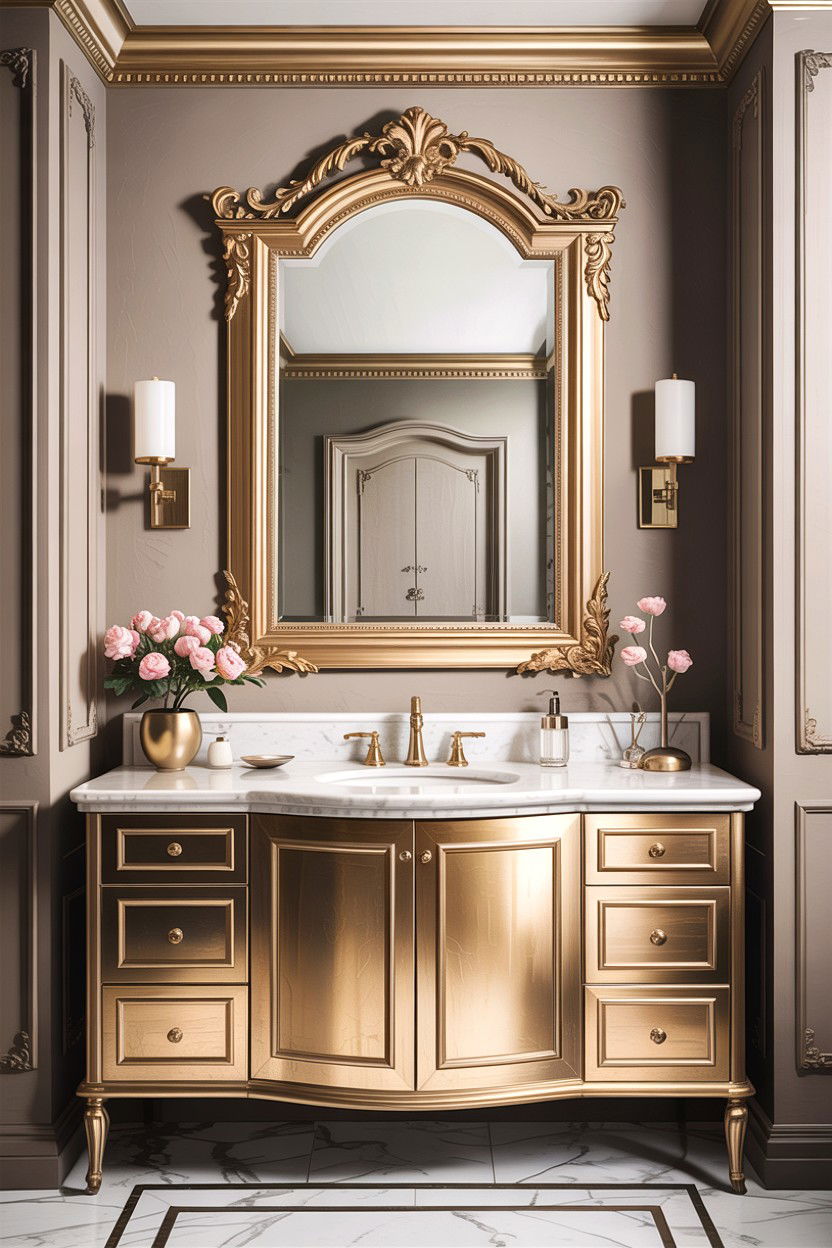 Statement Bathroom Mirror - 30 bathroom conversation starter ideas