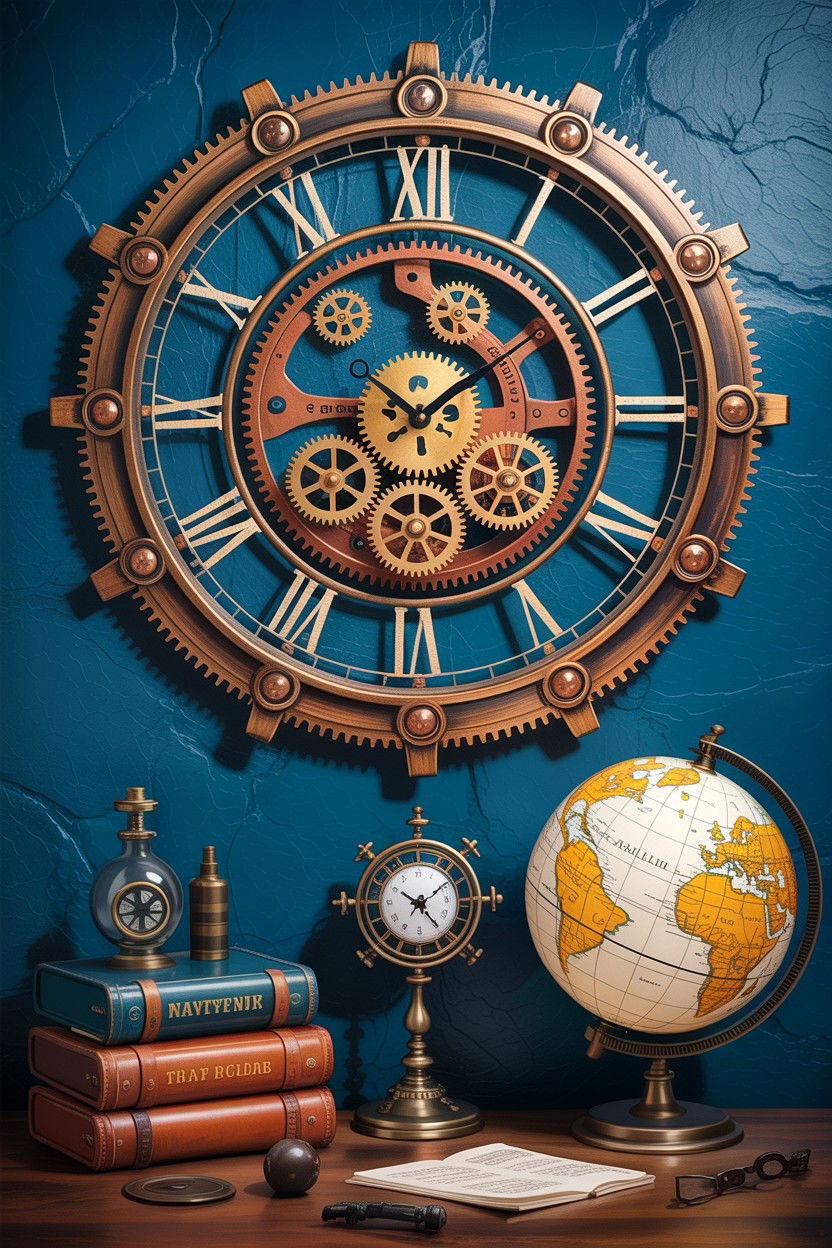 Steampunk Gear Wall Clock - 30 bedroom vintage clocks
