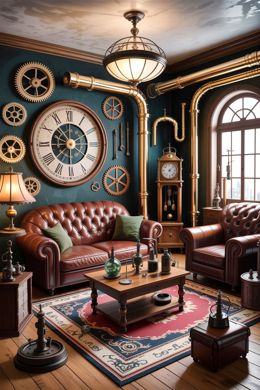 Steampunk Gothic Living Room - 30 gothic living room ideas