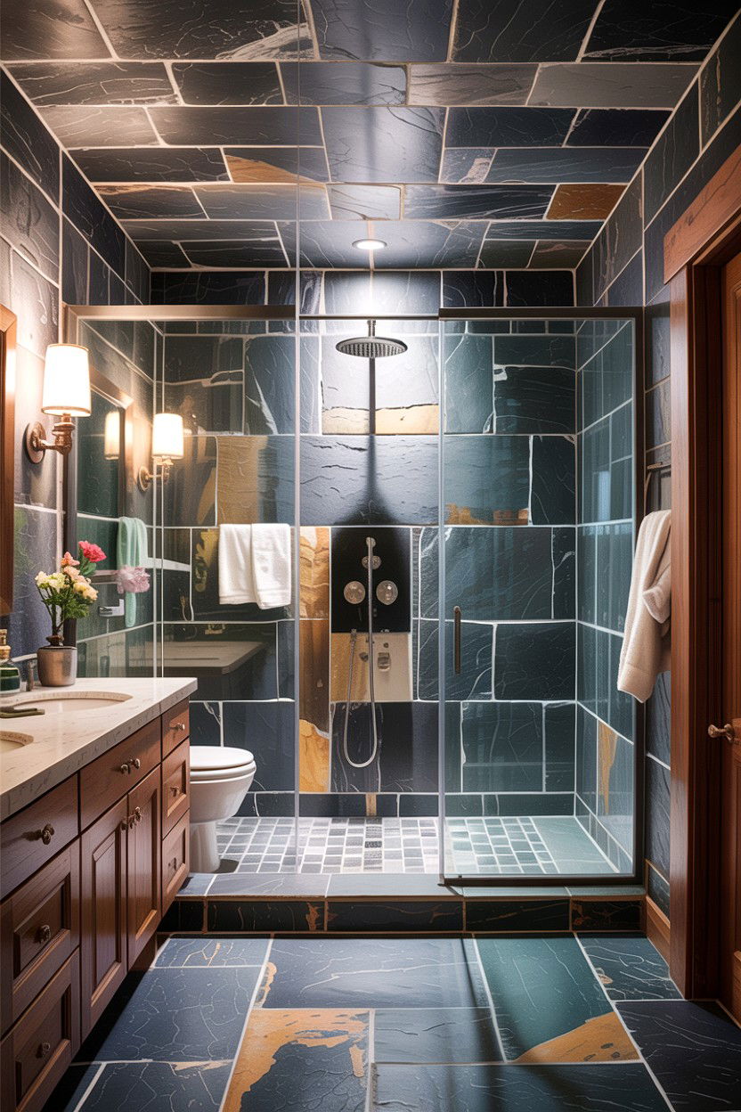 Stone Bathroom Ceiling - 30 bathroom ceiling statement ideas