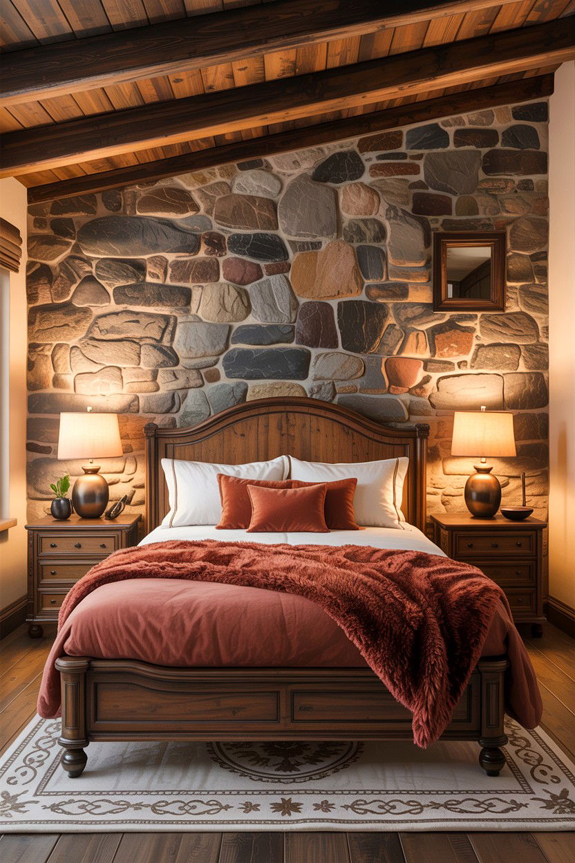 Stone Wall Bedroom - 30 Mediterranean bedroom ideas