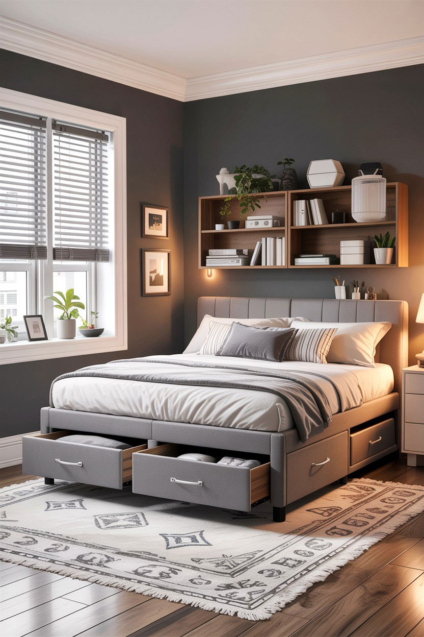 Storage Bed With Drawers - 30 bedroom bed ideas