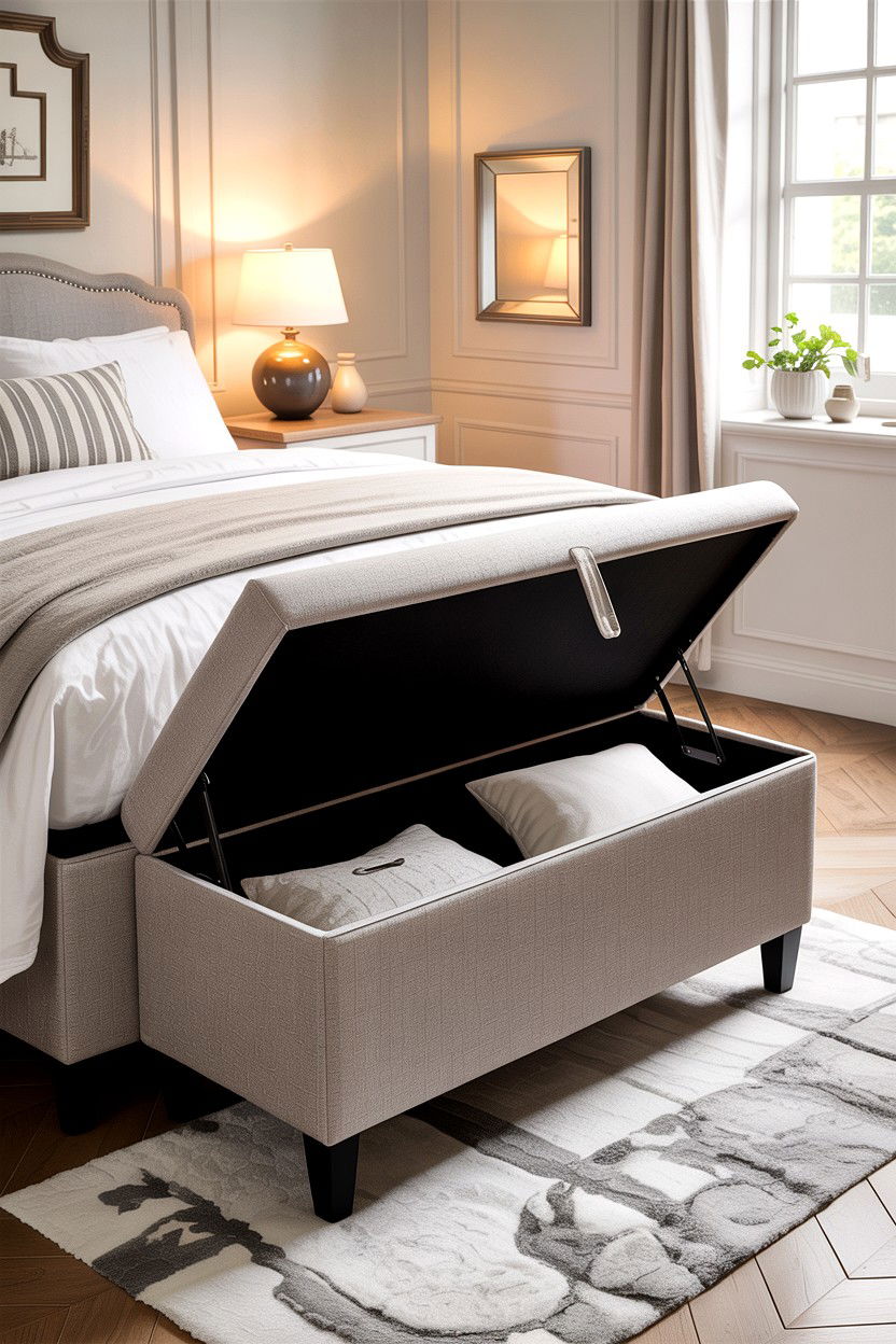 Storage Ottoman Bench - 30 bedroom benches