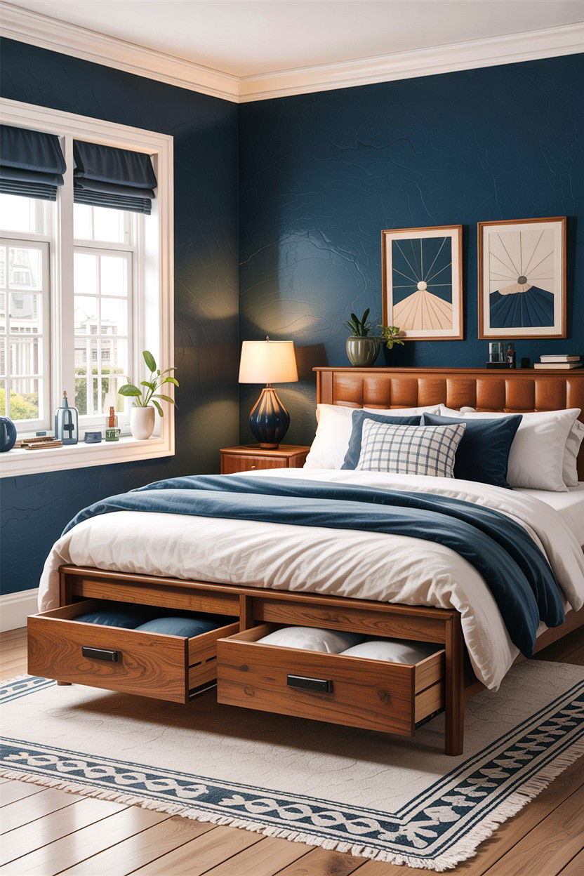 Storage bed frame - 30 bedroom organization ideas