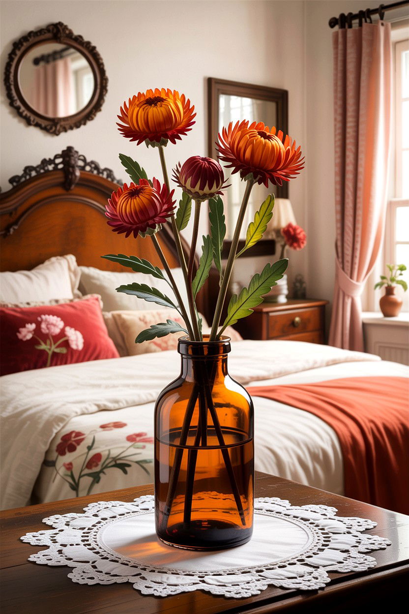Strawflower Bedside Bottle - 30 bedroom dried flowers