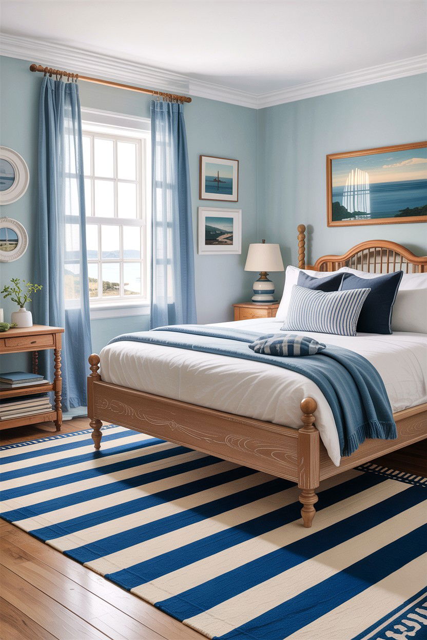 Striped Wool Rug - 30 bedroom wool rugs