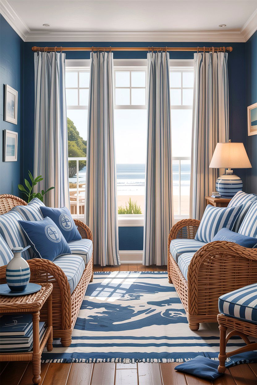 Striped living room curtains - 30 living room curtains