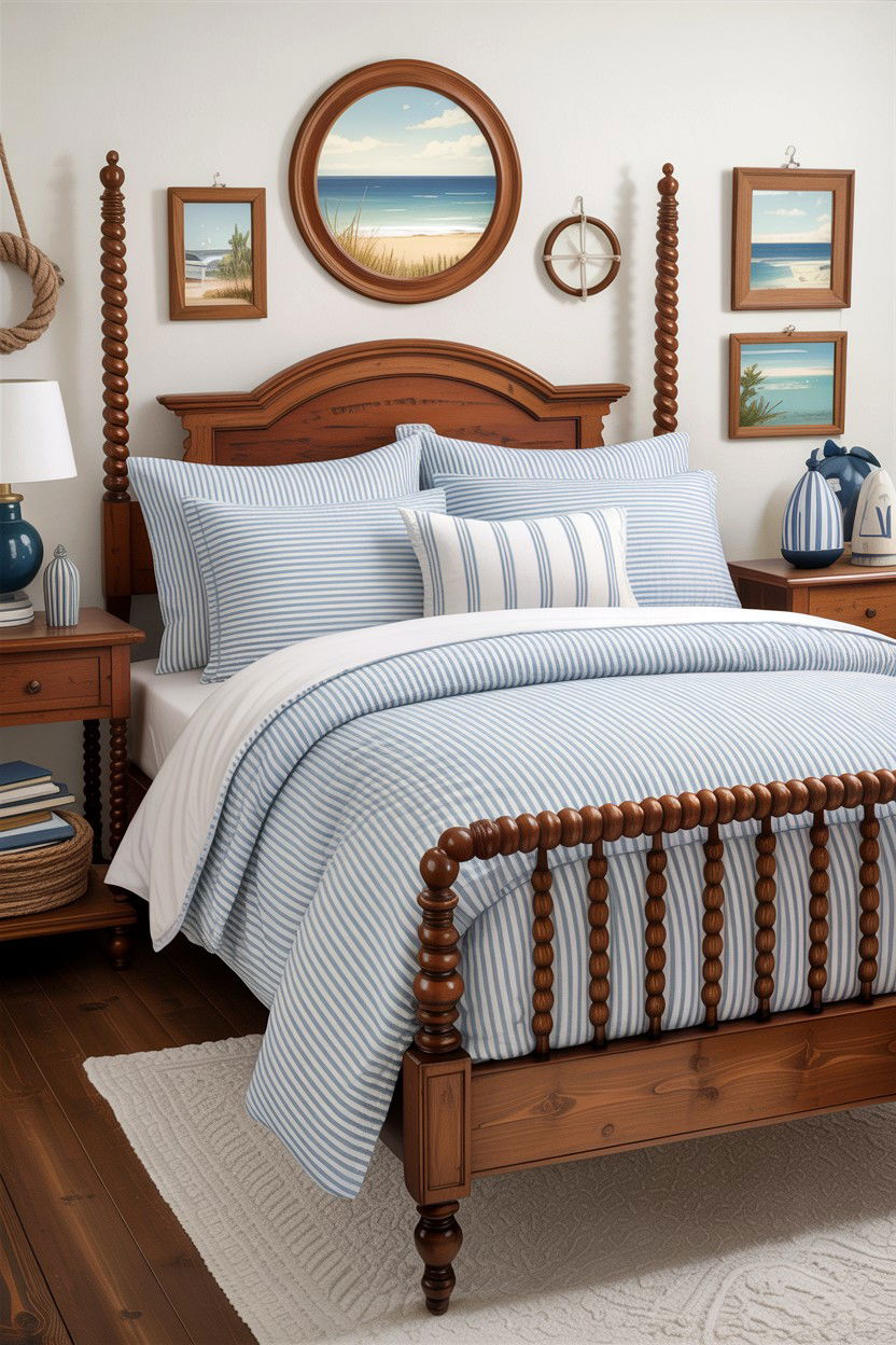 Striped seersucker bedding set - 30 bedroom bedding sets