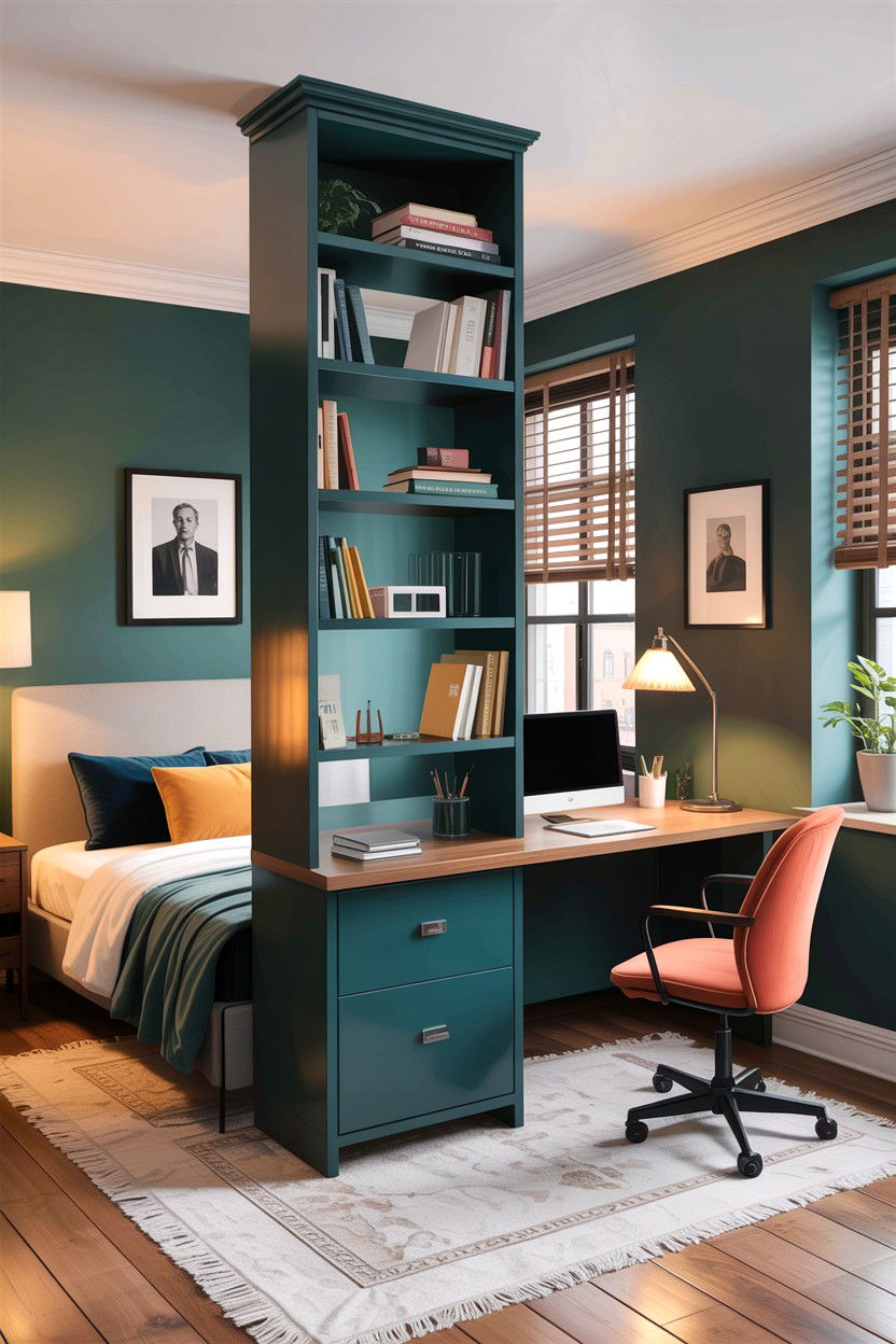 Studio apartment bedroom office - 30 bedroom workstation designs