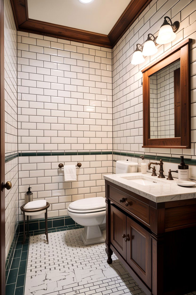 Subway tile bathroom - 30 craftsman bathroom ideas