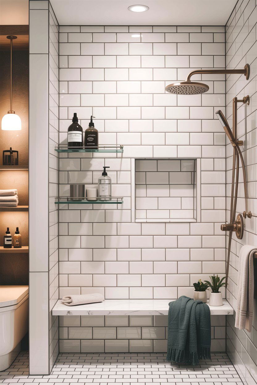 Suction Shower Shelf - 30 bathroom accessories ideas
