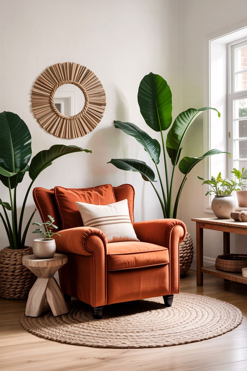 Suede Accent Chair - 30 living room Italian furniture ideas