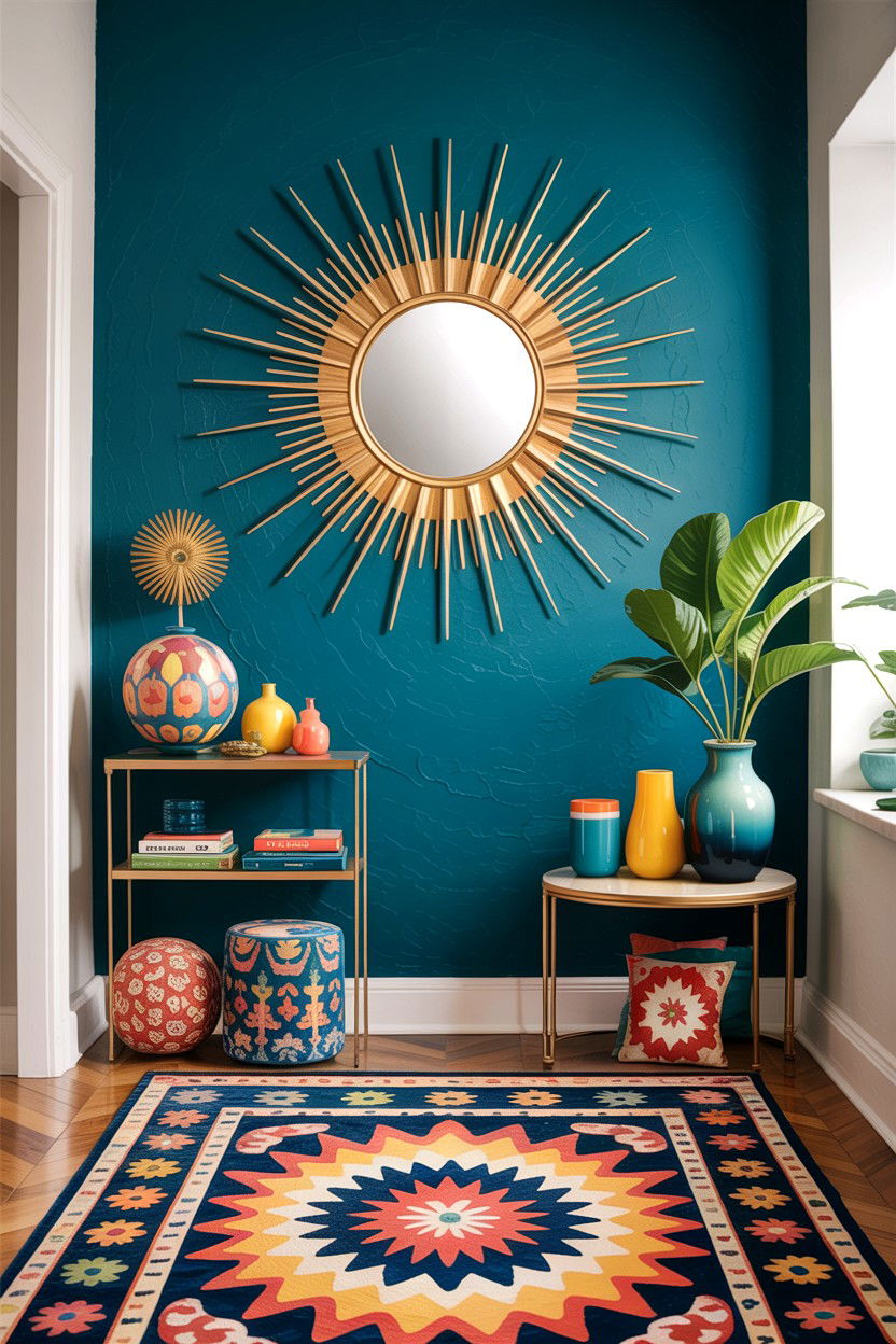 Sunburst Floor Mirror - 30 bedroom full length mirrors