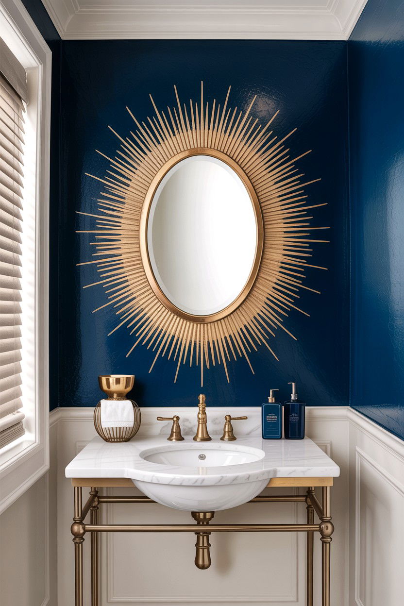 Sunburst Frameless Mirror - 30 frameless bathroom mirror ideas