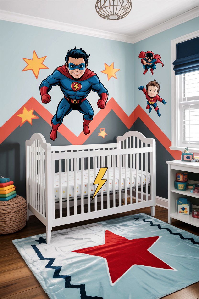 Superhero nursery - 30 comic book bedroom ideas