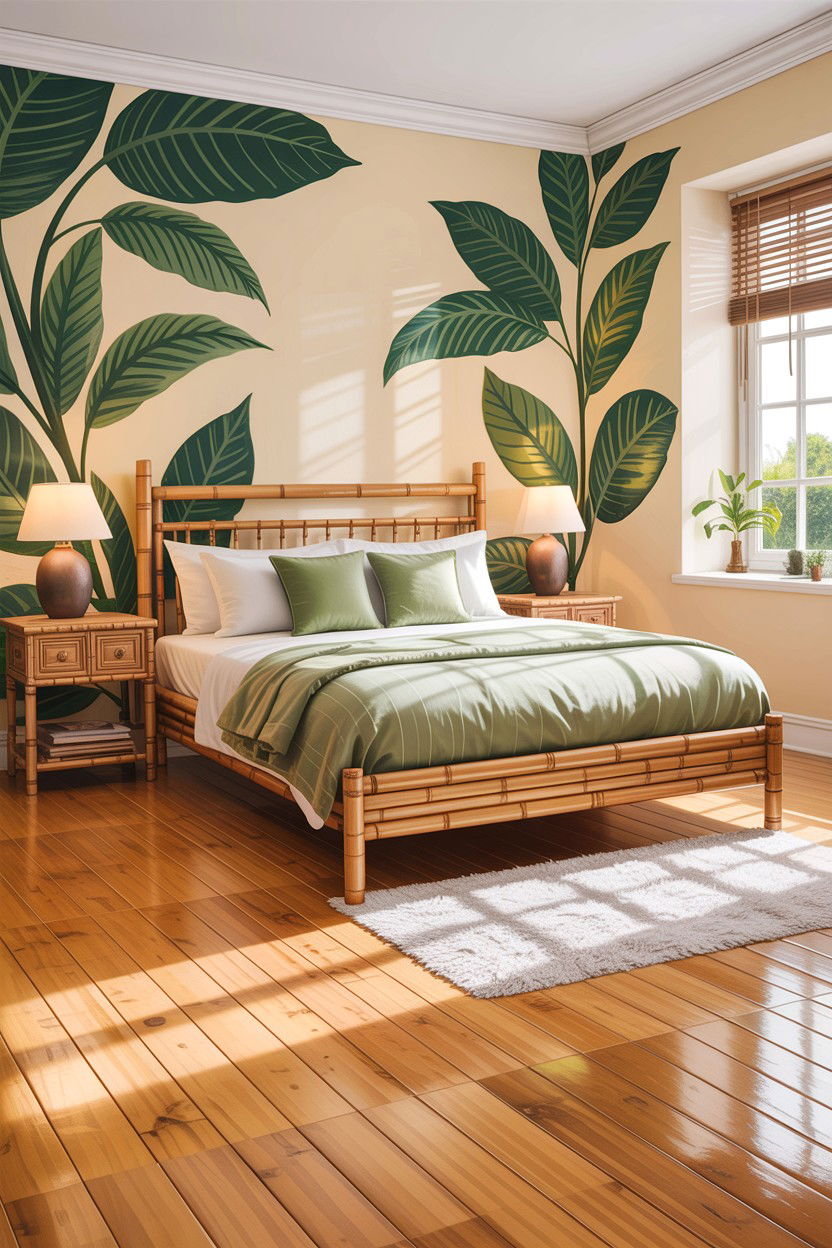 Sustainable Bamboo Floor - 30 bedroom flooring ideas