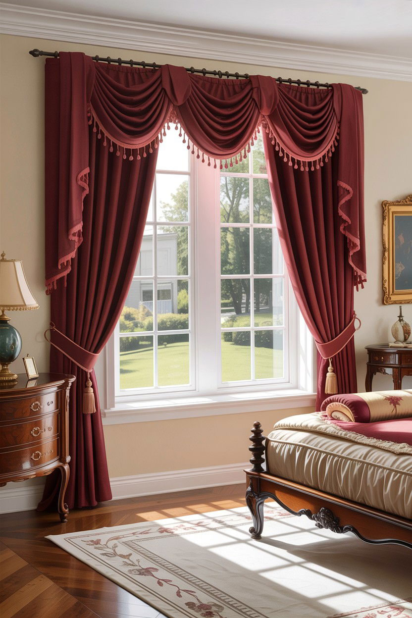Swag Window Valance - 30 bedroom window valances