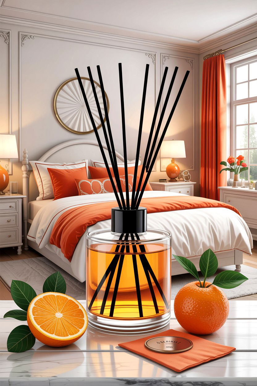 Sweet Orange Bedroom - 30 bedroom aromatherapy ideas