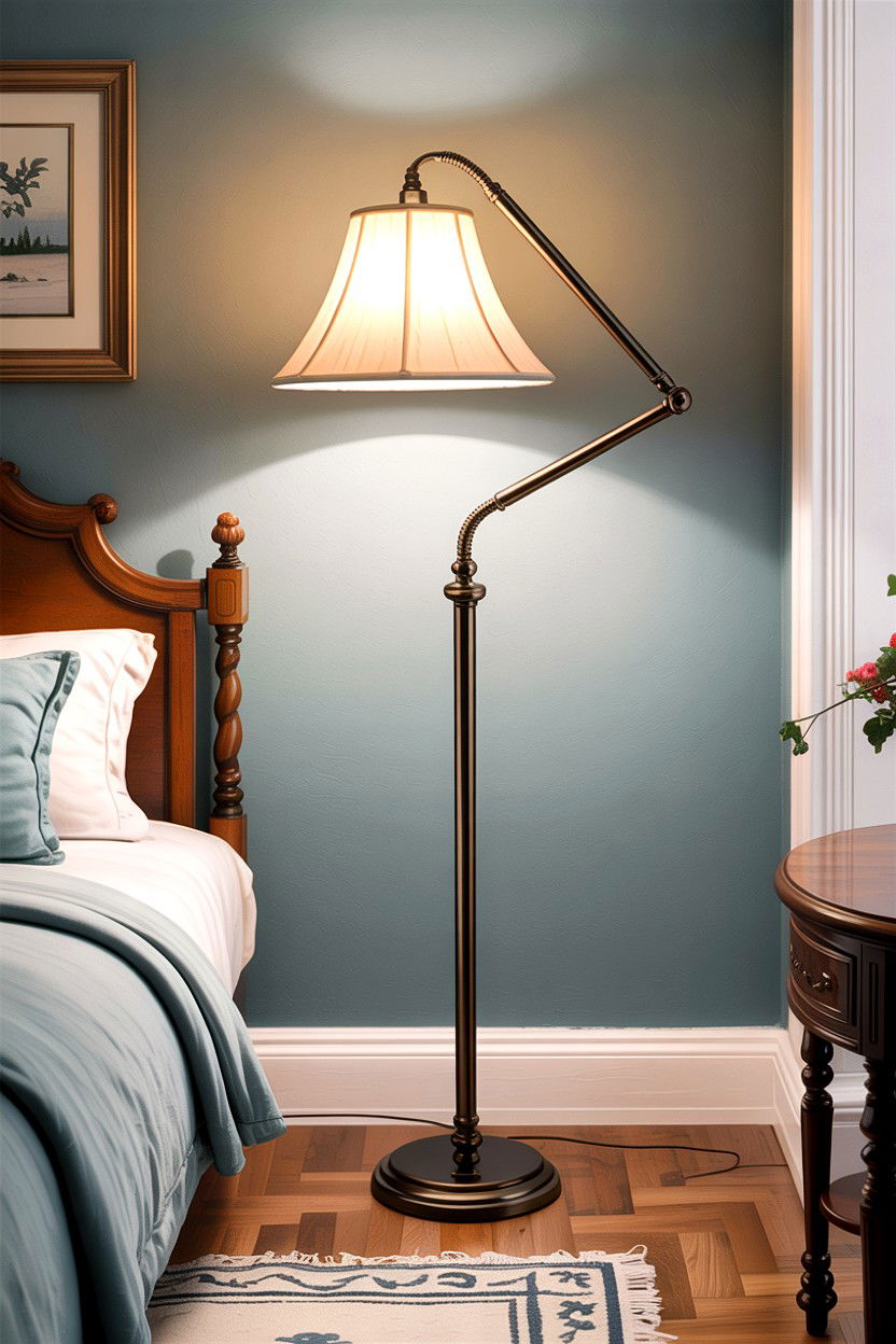 Swing Arm Floor Lamp - 30 bedroom floor lamps
