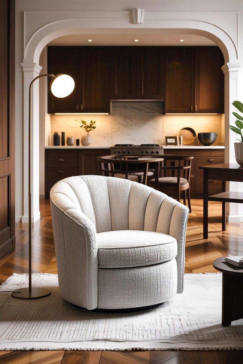 Swivel Barrel Chair - 30 living room designer furniture ideas