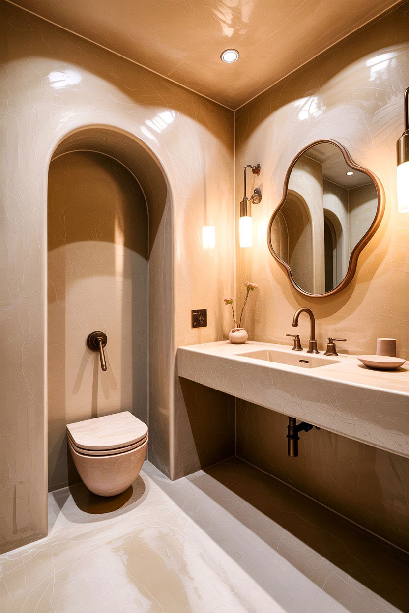 Tadelakt Plaster Bathroom - 30 custom home bathroom ideas