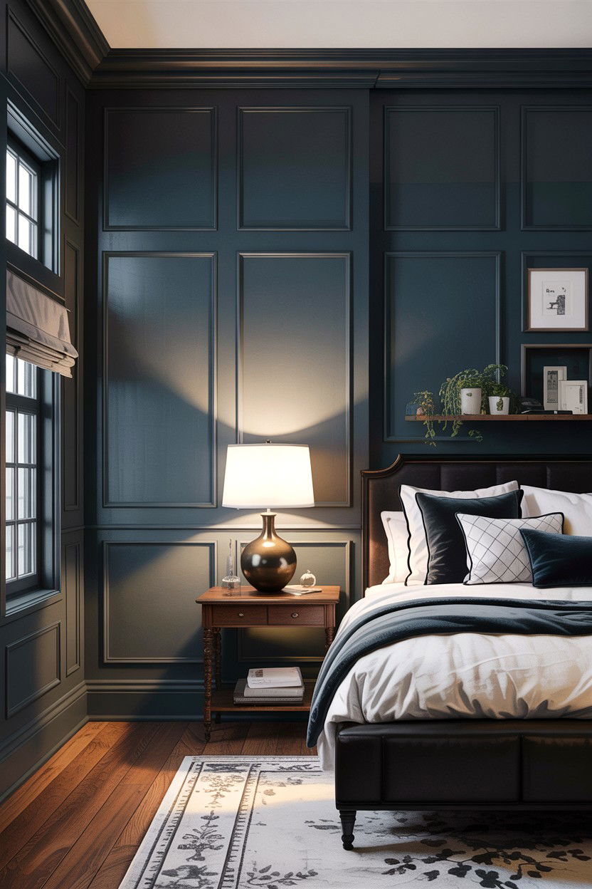 Tall Board And Batten - 30 bedroom wainscoting ideas