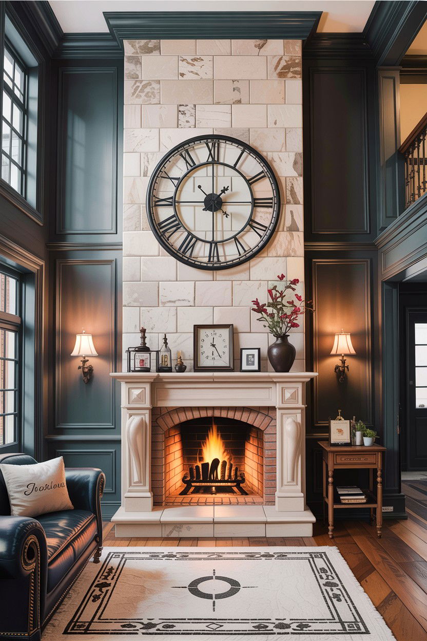 Tall Fireplace Mantel - 30 living room fireplace mantel ideas