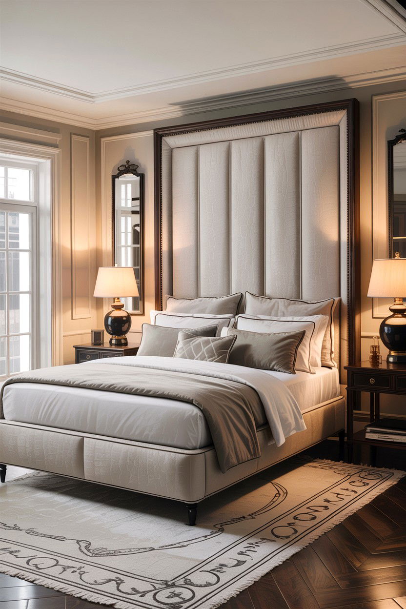 Tall Headboard Panel Bed - 30 bedroom panel beds