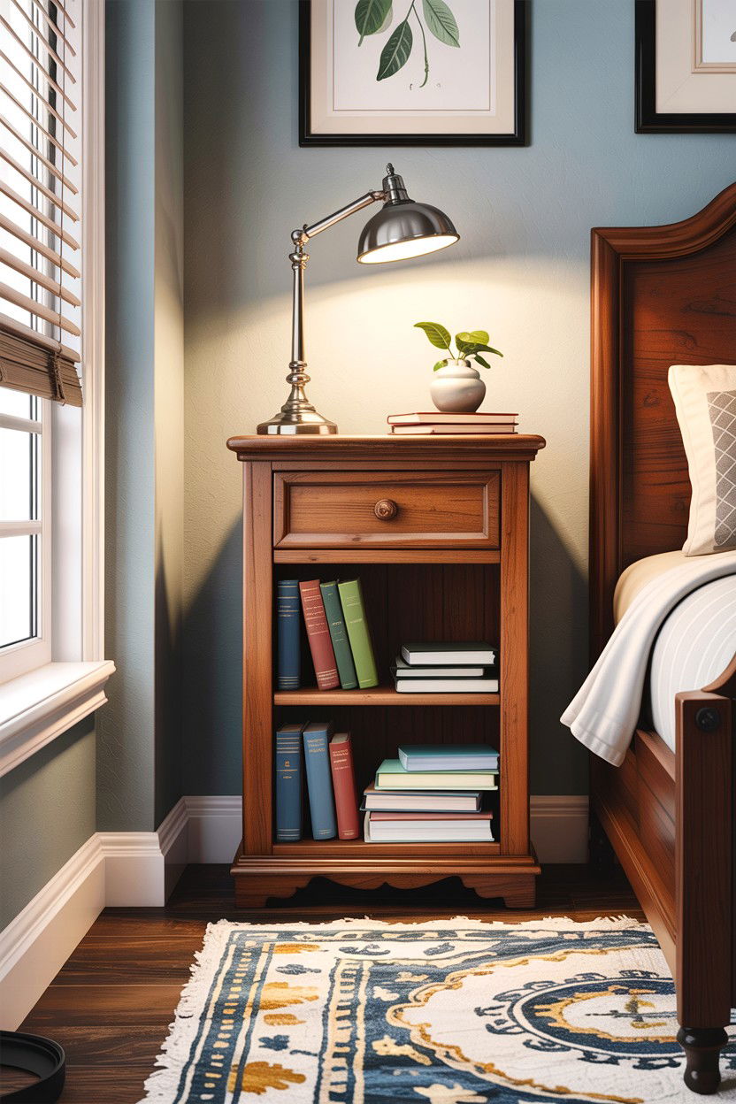 Tall Nightstand With Bookshelf Base - 30 bedroom tall nightstands