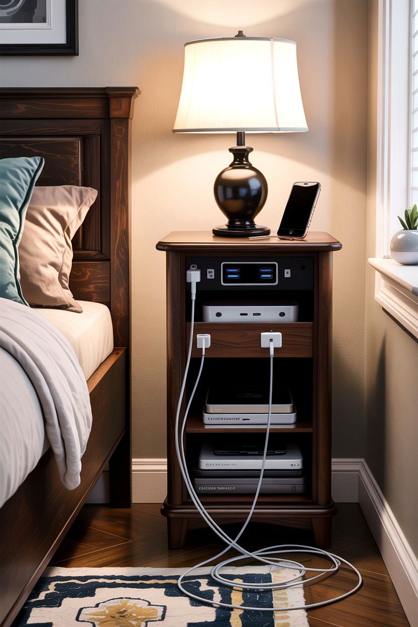Tall Nightstand With Charging Station - 30 bedroom tall nightstands
