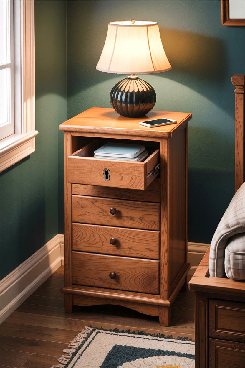 Tall Nightstand With Locking Drawer - 30 bedroom tall nightstands