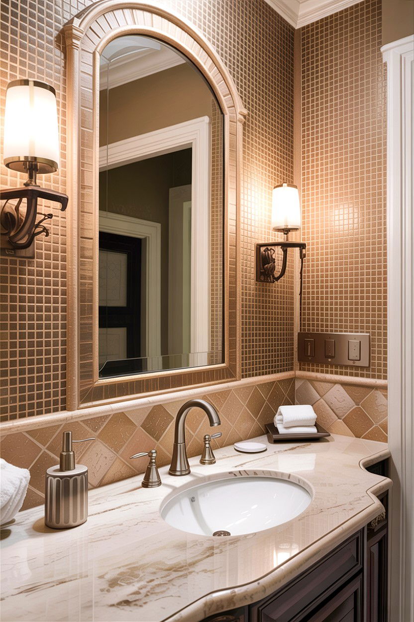 Tan And White Bathroom Backsplash - 30 tan and white bathroom ideas