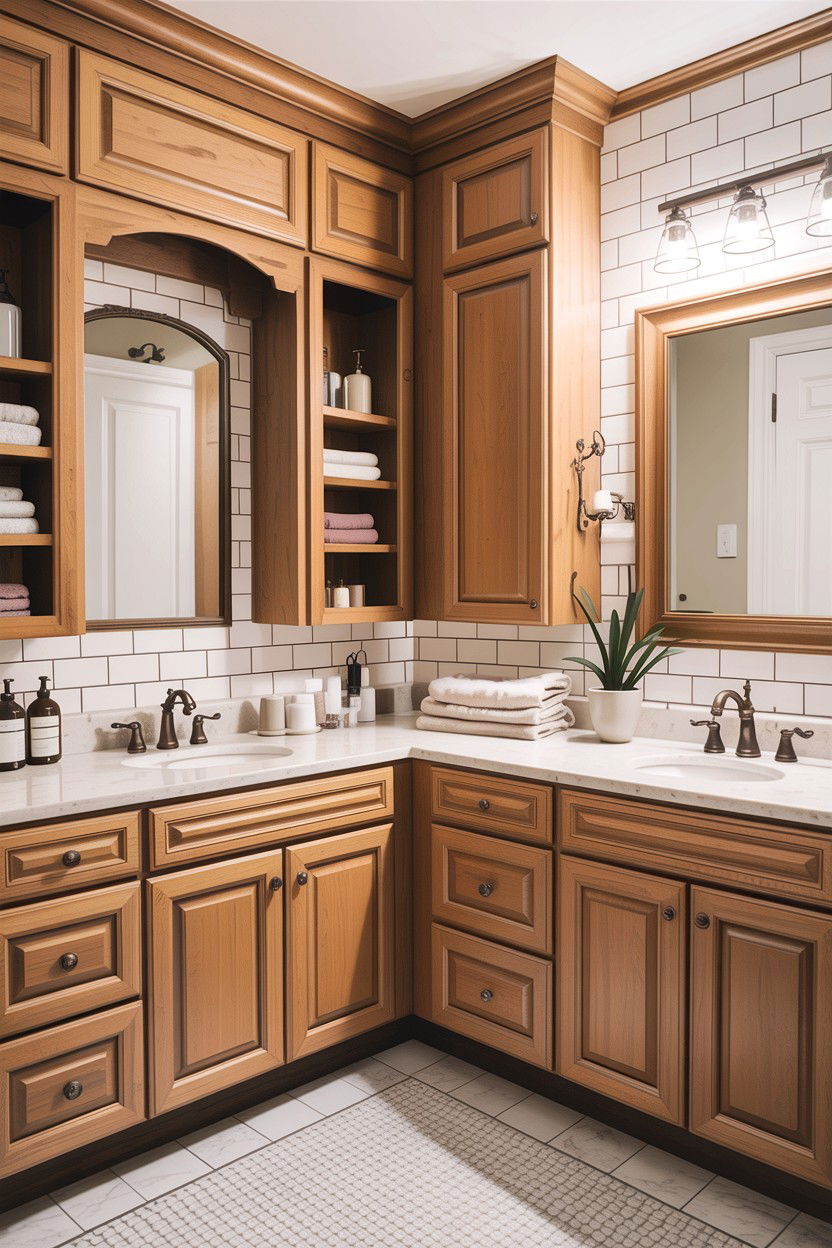 Tan And White Bathroom Cabinets - 30 tan and white bathroom ideas