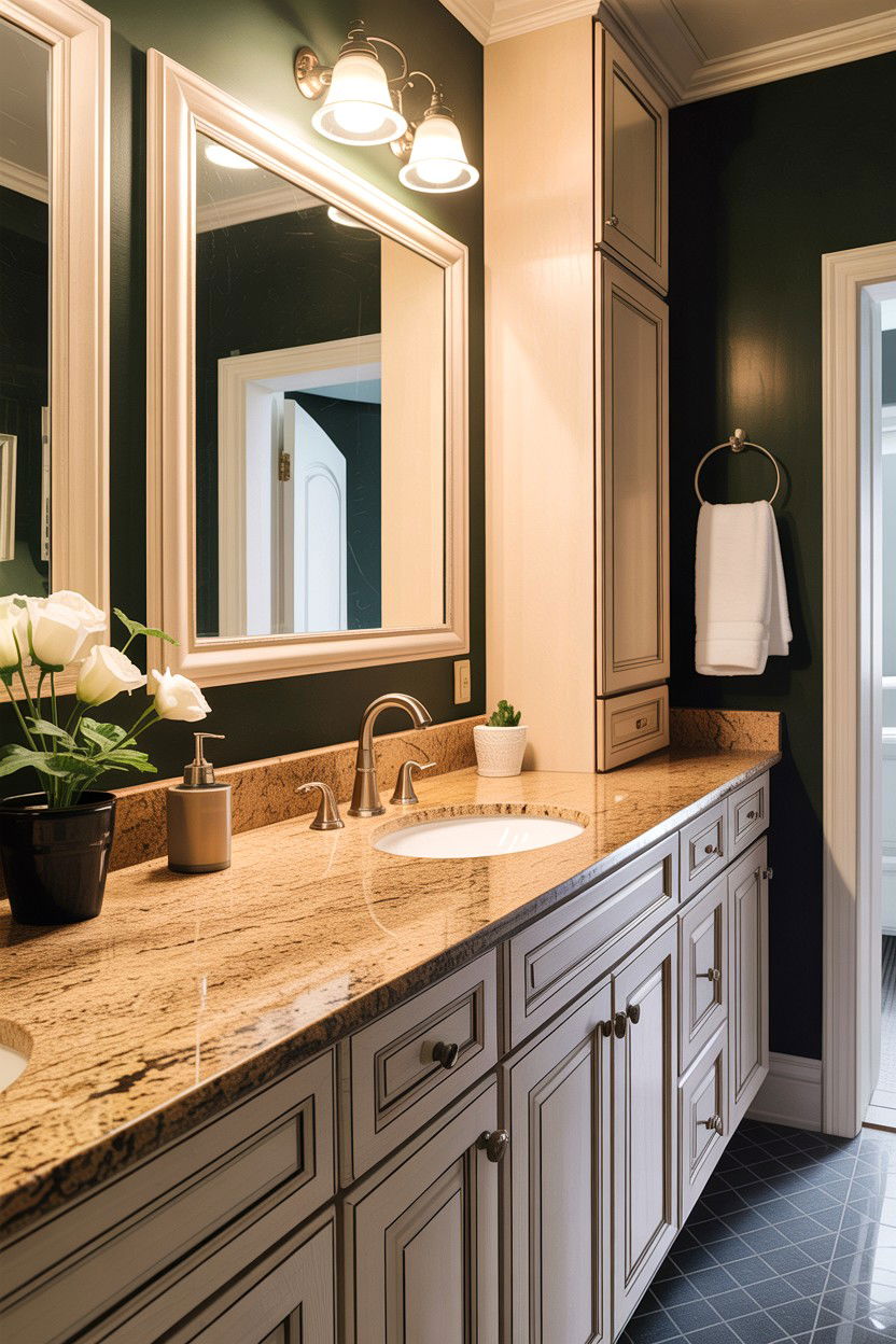 Tan And White Bathroom Countertop - 30 tan and white bathroom ideas