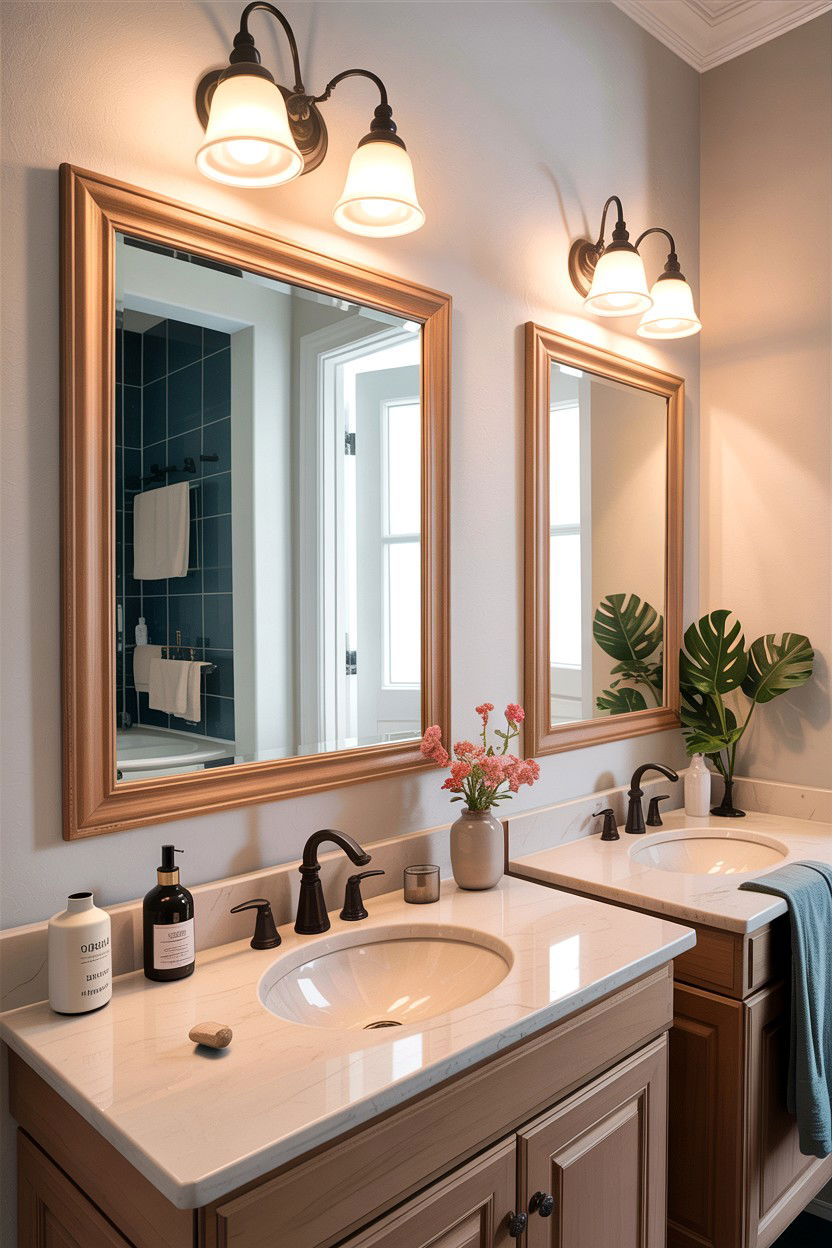 Tan And White Bathroom Mirrors - 30 tan and white bathroom ideas