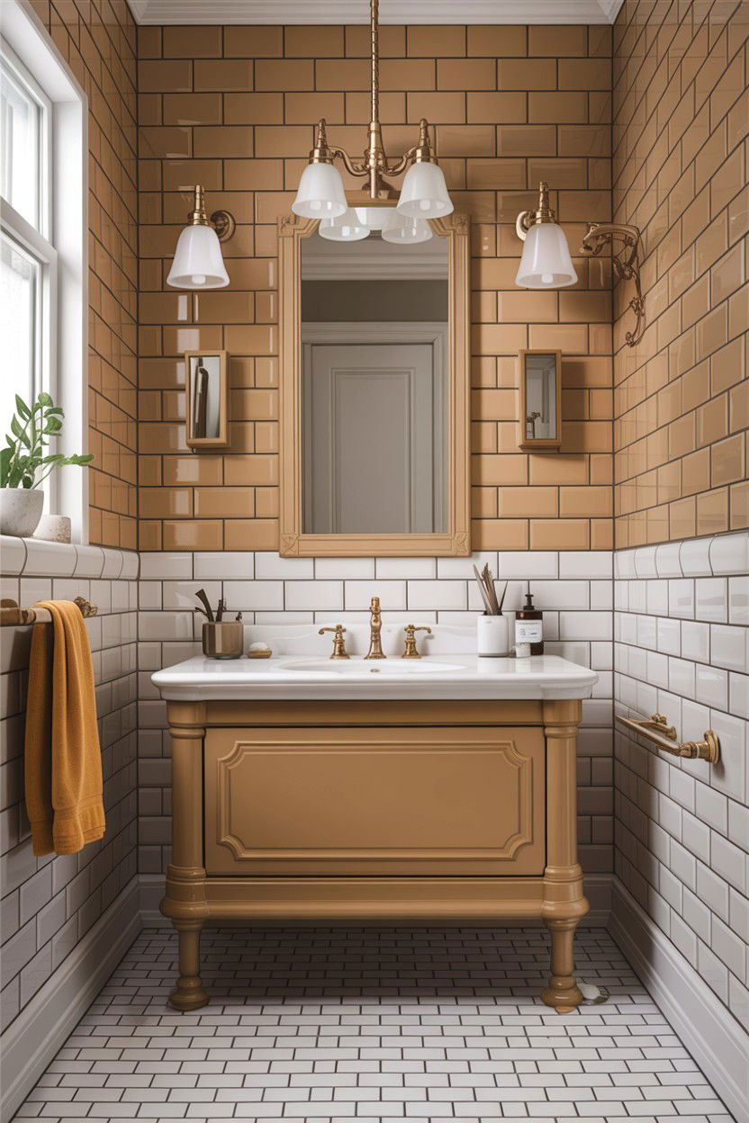 Tan And White Bathroom Subway Tile - 30 tan and white bathroom ideas