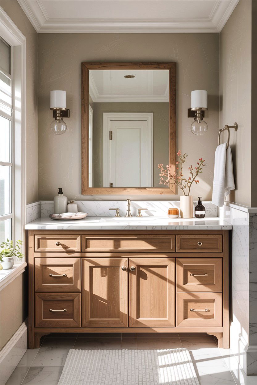 Tan And White Bathroom Vanity - 30 tan and white bathroom ideas