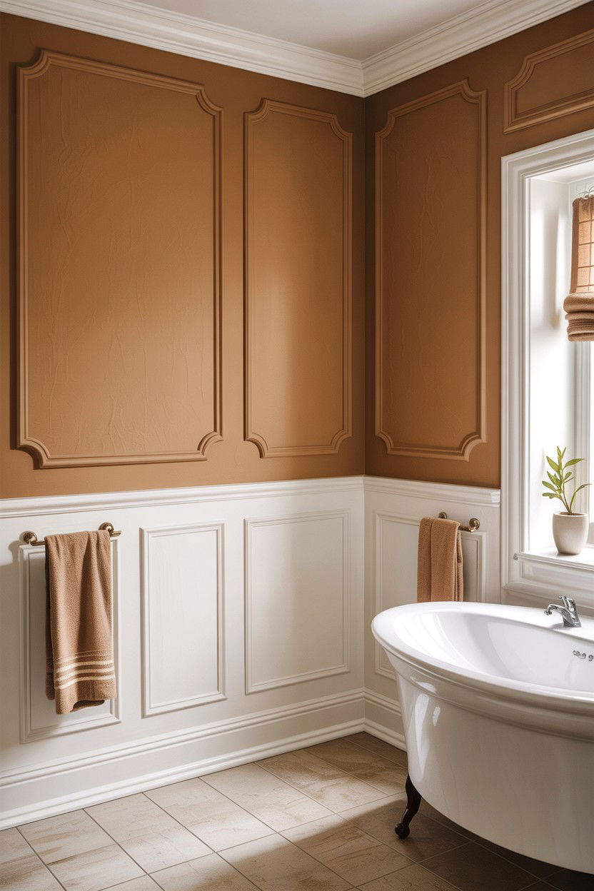 Tan And White Bathroom Wainscoting - 30 tan and white bathroom ideas