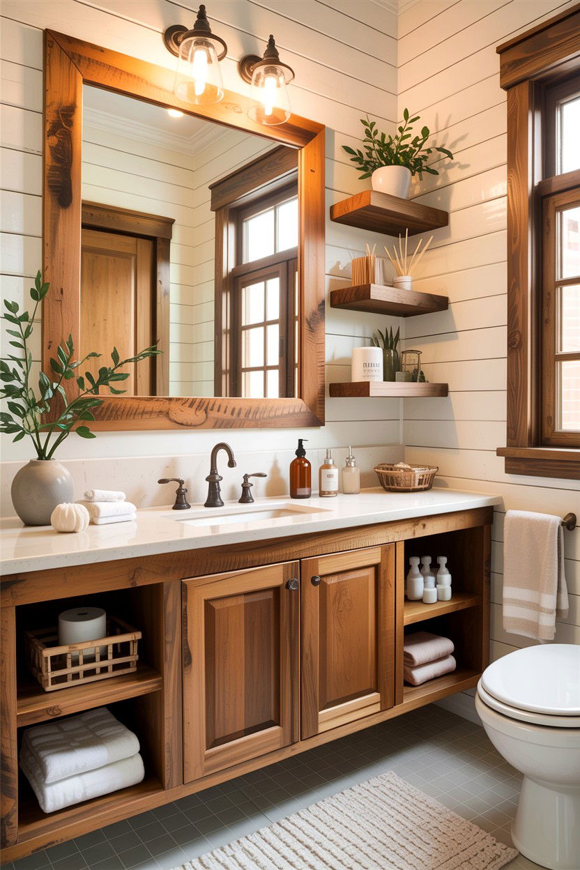 Tan And White Bathroom Wood Accents - 30 tan and white bathroom ideas