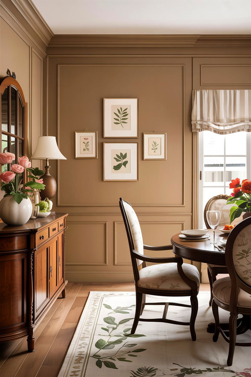 Tan Wainscoting Dining Room - 30 warm tan dining room ideas
