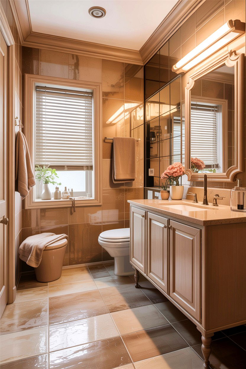 Tan and beige bathroom - 30 tan bathroom color schemes